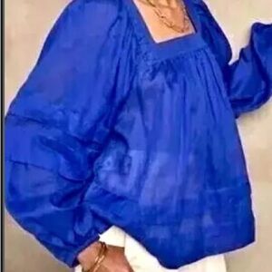 Banana Republic Cobalt Blue Blouse